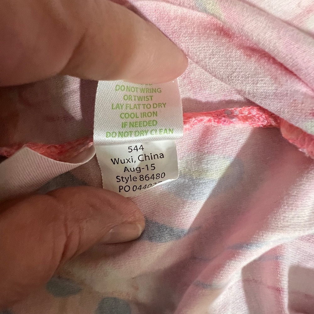 Lilly Pulitzer Reef Retreat Casual Flare Pants L Pink Blue Shell Print Stretch - Picture 8 of 10